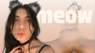 Cat Cosplay 18yo Teen Fucks Huge Dick Dildo